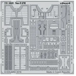 Accessoire Eduard Sukhoi Su-24M Fencer-D (conçu pour être utilisé avec les kits Trumpeter)! 1/72EDUA73563  - Kit de superdétail pour avions Vendu paramazon
