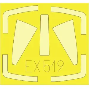 Accessoire Eduard Dassault Super Etendard (conçu pour être utilisé avec les kits Kinetic Model)  1/48 EDUAEX519  - Masques de verrières maquettes avioVendu paramazon