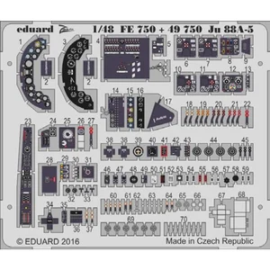 Accessoire Eduard Junkers Ju 88A-5 (conçu pour être utilisé avec les kits ICM) ensembles 'Zoom' sont des versions simplifiées des plus grands ense  1 pas cher