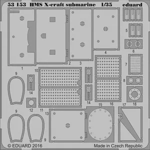 Hms X-craft Submarine For Merit - 1:35e - Eduard Accessories pas cher