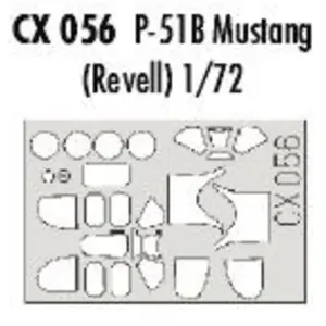 Accessoire Eduard North American P-51B Mustang (pour maquettes Revell) (fait à partir de bande jaune de Kabuki japonais) 1/72EDCX056  - Masques de verVendu paramazon