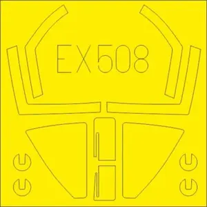 Accessoire Eduard BAe Sea Harrier FRS.1 (conçu pour être utilisé avec les kits de modèles cinétiques)  1/48 EDEX508  - Masques de verrières maquettes Vendu paramazon