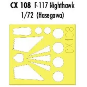 Accessoire Eduard Lockheed F-117A Nighthawk (pour maquettes Hasegawa) (fait à partir de bande jaune de Kabuki japonais) 1/72EDUACX108  - Masques de veVendu paramazon