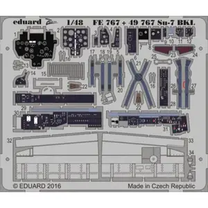 Accessoire Sukhoi Su-7BKL / Su-7BMK (conçu pour être utilisé avec les kits Eduard et KP / Kopro et kits de SMER) 1/48 EDFE767 - Kit de superdétail pVendu paramazon