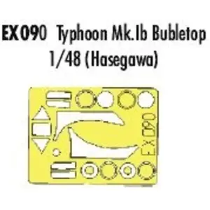 Accessoire Eduard Hawker Typhoon Mk. IB Bubbletop cadre de verrière, roues etc (pour maquettes Hasegawa) (fait à partir de bande jaune de Kabuki j  1/Vendu paramazon