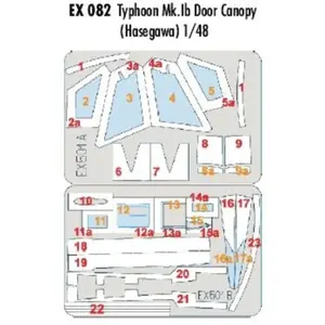 MAQUETTE TYPHOON MK.IB DOOR CANOHAS/48 EDUARD EX082 pas cher