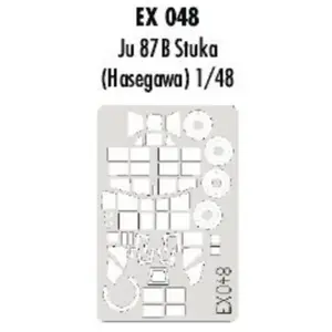 MAQUETTE JU 87B STUKA HASEGAWA 1/48 EDUARD EX048 pas cher
