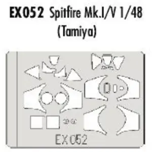 MAQUETTE SPITFIRE MK.I/V TAMIYA 1/48 EDUARD EX052