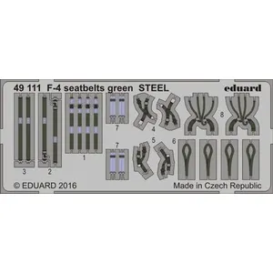 Comparateur de prix : F-4 Seatbelts Green Steel - 1:48e - Eduard Accessories
