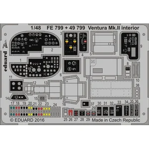 Accessoire Eduard Lockheed Ventura Mk.II (conçu pour être utilisé avec les kits Revell)  1/48 EDUAFE799  - Kit de superdétail pour avions Vendu paramazon
