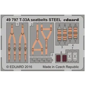 Comparateur de prix : T-33a Seatbelts Steel Für Great Wal. - 1:48e - Eduard Accessories