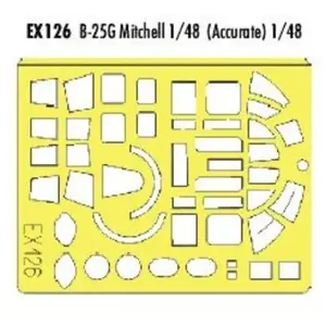 Accessoire Eduard North American B-25G Mitchell (pour maquettes Accurate Miniatures) (fait à partir de bande jaune de Kabuki japonais)  1/48 EDEX126  