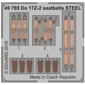 Comparateur de prix : Do 17z-2 Seatbelts Steel For Icm - 1:48e - Eduard Accessories