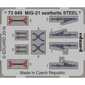 Comparateur de prix : Mig-21 Seatbelts Steel - 1:72e - Eduard Accessories