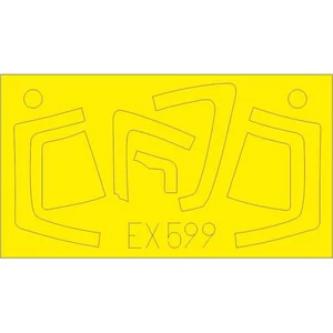 Accessoire Eduard Sukhoi Su-35S Flanker E (conçu pour être utilisé avec les kits Great Wall Hobby)  1/48 EDUAEX599  - Masques de verrières maquettes aVendu paramazon