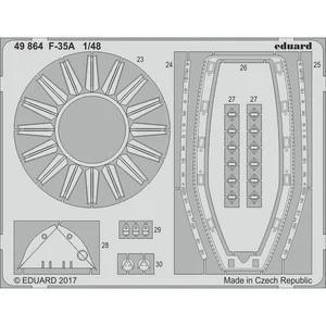 Accessoire Eduard Lockheed F-35A Lightning II (conçu pour être utilisé avec les kits Meng Model)  1/48 EDUA49864  - Kit de superdétail pour avions Vendu paramazon