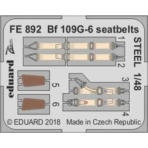 Accessoire Eduard Messerschmitt Bf-109G-6 ceintures de sécurité en acier (conçu pour être avec des kits Tamiya)  1/48 EDUAFE892  - Kit de superdétail Vendu paramazon