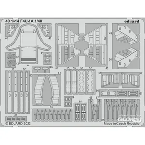 Eduard F4U-1A pour HOBBY BOSS  1/48 Edua491314  - Pièces photodécoupées - usage général Vendu paramazon
