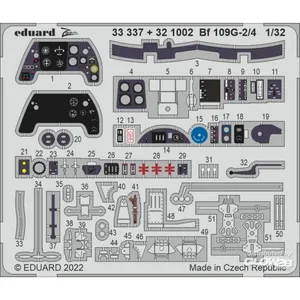 Eduard Bf 109G-2/4 pour REVELL 1/32Edua33337  - Pièces photodécoupées - usage général Vendu paramazon