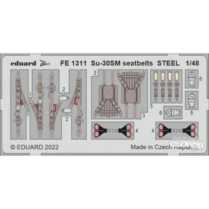 Eduard Ceintures de sécurité Su-30SM STEEL pour GREAT WALL HOBY  1/48 Eduafe1311  - Pièces photodécoupées - usage général Vendu paramazon