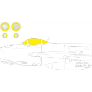 Accessoire Eduard MiG-17F 1/48 AMMO  1/48 EduaEX957  - Masques de verrières maquettes avions Vendu paramazon