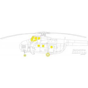 Accessoire Eduard Mi-4A 1/48 TRUMPETER  1/48 EduaEX960  - Masques de verrières maquettes avions Vendu paramazon