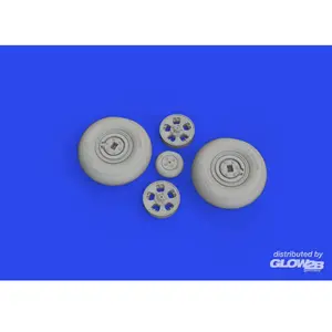 Accessoire Eduard Spitfire Mk.IX wheels 5spoke 1/24 AIRFIX 1/243966004  - Kit de superdétail pour avions 