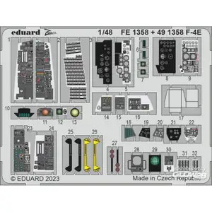 Eduard F-4E 1/48 MENG  1/48 7241358  - Pièces photodécoupées - usage général Vendu paramazon