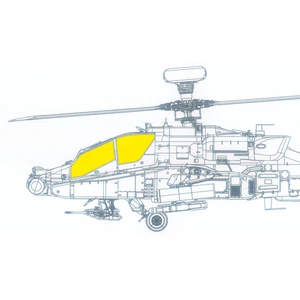 Accessoire Eduard Boeing AH-64E TFace 1/35 (designed to be used with Takom kits)  1/35 EDUAJX312  - Masques de verrières maquettes avions Vendu paramazon