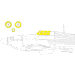 Accessoire Eduard Hurricane Mk.IIb 1/32 REVELL 1/327331305  - Masques de verrières maquettes avions 