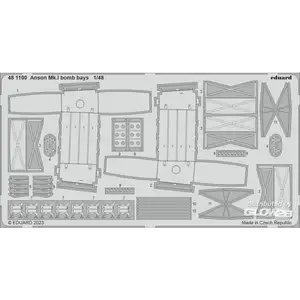 Eduard Anson Mk.I bomb bays 1/48 for AIRFIX  1/48 3942100  - Pièces photodécoupées - usage général 