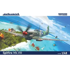 Maquette Eduard Spitfire Mk.VIII édition week-end  1/48  - Maquette d'avion  - 3984154  pas cher