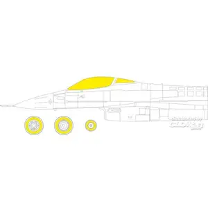 Accessoire Eduard F-16C Block 25/42 TFace 1/48 for KINETIC  1/48 7379920  - Masques de verrières maquettes avions Vendu paramazon