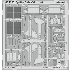 Accessoire Eduard Spitfire F Mk.XVIII  1/48 8591491296  - Kit de superdétail pour avions Vendu paramazon