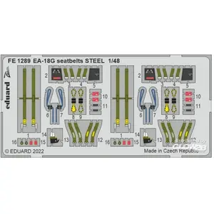 Eduard Ceintures de sécurité EA-18G ACIER  1/48 EduaFE1289  - Pièces photodécoupées - usage général Vendu paramazon