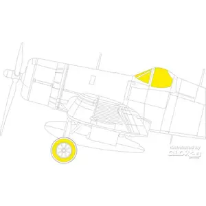 Accessoire Eduard F4U-1D TFace 1/48 HOBBY BOSS  1/48 7379936  - Masques de verrières maquettes avions Vendu paramazon