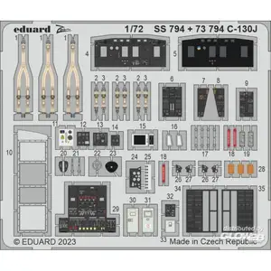Eduard C-130J 1/72 ZVEZDA 1/727550794  - Pièces photodécoupées - usage général 