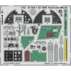 Eduard Hurricane Mk.IIb 1/32 REVELL 1/323933343  - Pièces photodécoupées - usage général Vendu paramazon