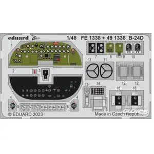 Eduard B-24D 1/48 REVELL  1/48 EduaFE1338  - Pièces photodécoupées - usage général 