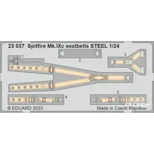 Eduard Spitfire Mk.IXc seatbelts STEEL 1/24 AIRFIX 1/243923037  - Pièces photodécoupées - usage général Vendu paramazon