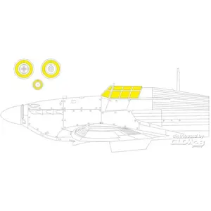 Accessoire Eduard Hurricane Mk.IIb TFace 1/32 REVELL 1/32EduaJX306  - Masques de verrières maquettes avions Vendu paramazon