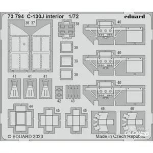 Eduard C-130J interior 1/72 ZVEZDA 1/723973794  - Pièces photodécoupées - usage général 