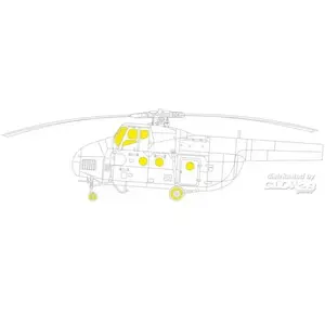 Accessoire Eduard Mi-4 TFace pour TRUMPETER  1/48 EduaEX911  - Masques de verrières maquettes avions Vendu paramazon