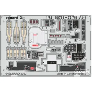 Eduard AJ-1 pour RODEN 1/72EduaSS788  - Pièces photodécoupées - usage général Vendu paramazon