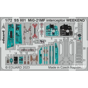 Accessoire MiG-21MF interceptor WEEKEND 1/72 EDUARD 1/72EduaSS801  - Kit de superdétail pour avions Vendu paramazon