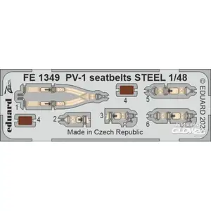 Accessoire Eduard PV-1 seatbelts STEEL 48 ACADEMY 1/497241349  - Kit de superdétail pour avions Vendu paramazon
