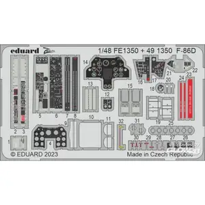 Accessoire Eduard F-86D 48 REVELL  1/48 7241350  - Kit de superdétail pour avions Vendu paramazon