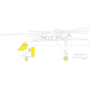 Accessoire Eduard CH-54A 1/35 ICM  1/35 EduaJX307  - Masques de verrières maquettes avions Vendu paramazon