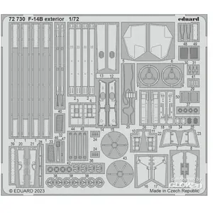 Accessoire Eduard F-14B exterior 1/72 ACADEMY 1/72Edua72730  - Kit de superdétail pour avions Vendu paramazon
