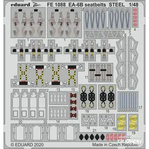 Accessoire Eduard Ceintures de sécurité EA-6B ACIER pour Kinetic  1/48 EduaFE1088  - Kit de superdétail pour avions Vendu paramazon